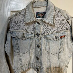 Vintage Jordache Denim Lace Jacket